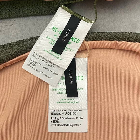 J. Crew Textured 2-Piece Set Bikini Top & Bottom Green 27363 - Picture 11 of 12